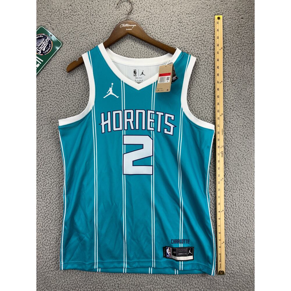 Nike Jordan Charlotte Hornets Lamelo Ball Basketball Jersey Men Large Swingman L